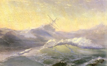  Van Lienzo - Aivazovsky Ivan Konstantinovich Abrazando Las Olas paisaje marino Ivan Aivazovsky